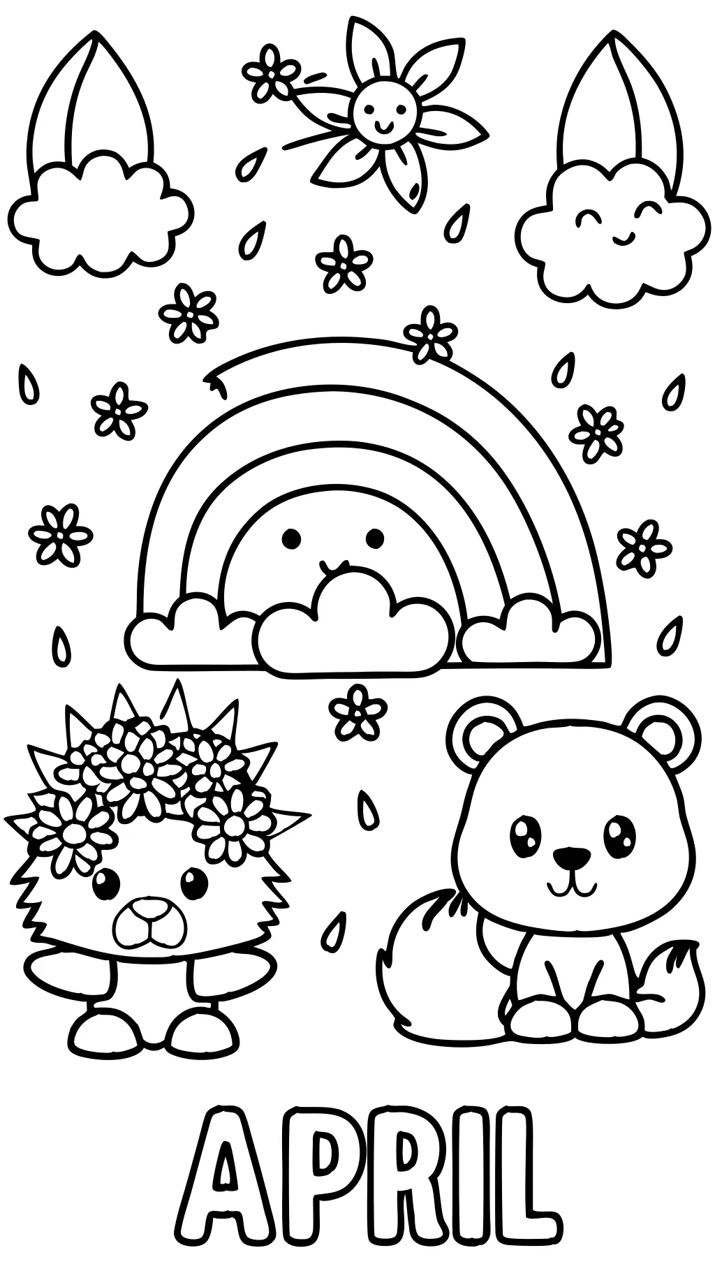 april coloring pages free printable